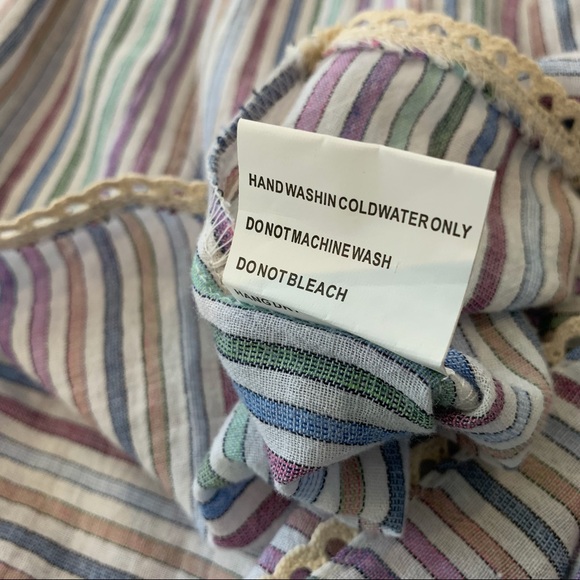 SOLITAIRE RAINBOW STRIPED BELL SLEEVE OFF SHOULDER - Picture 10 of 16